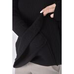 (S) stay here質感V領黑色長袖上衣二手衣, , large