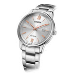 CITIZEN 星辰 光動能簡約手錶-銀/40mm BM6978-77A, , large