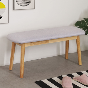 【Homelike】喜家居實木布面穿鞋凳/長餐凳(2532)