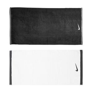 NIKE FOUNDAMENTAL TOWEL 毛巾 80x35cm 戶外 運動 簡約 時尚 素色 純棉 吸水佳 黑 白,  NIKE FOUNDAMENTAL TOWEL 毛巾 80x35cm 戶外 運動 簡約 時尚 素色 純棉 吸水佳 黑 白