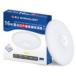 DanceLight舞光 1-2坪 16W雲朵紅外線感應LED吸頂燈(白光/黃光), , large