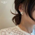 【Gulicc】古莉可 耳環 典雅 珍珠鑲鑽耳環, , large