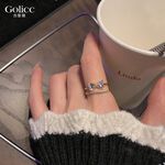 【Gulicc 】古莉可 戒指 雙層蝴蝶結微鑲鋯石戒指, , large