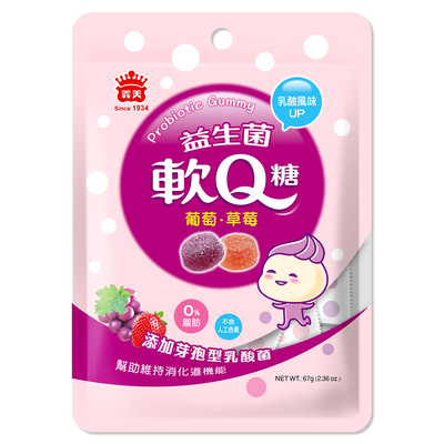 義美益生菌軟Q糖 (綜合) 67G
