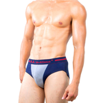 Men's Underpants, 深藍+灰色, large