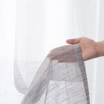Ready-Made Sheer Curtains – Set of 2 Panels – "Gray Night Gradient" – Width 100cm, Height 163/208/238cm – Made in Taiwan – Neutral Gray Tones – Machine Washable, , large