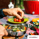 【LotusGrill】THE SMOKELESS GRILLING SET OF 7PCS (G340 PAN SET+GLASSHOOD) , 南瓜橘, large