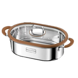 【SV61353】單層316不鏽鋼蒸魚鍋 清蒸鍋 橢圓魚鍋 大容量蒸鍋 海鮮塔蒸鍋 湯鍋 蒸煮燜燉