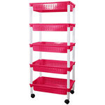 Multi-Function 5-Tier Plastic Rack, , large