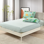 【Betrise】Forest Dinosaur | Environmentally friendly printing and dyeing anti-mite and antibacterial 100% combed cotton dual-purpose quilt and bed sheet set - double, , large
