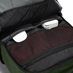 [杰鼎奧拉] KINGSONS｜水洗紋理-防水雙層後背包｜防潑水材質｜可容納15.6吋筆電-松葉綠, 松葉綠, large