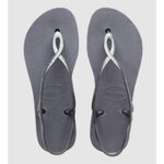 [巴拉娜巴西人字拖專賣店]中壢實體店面HAVAIANAS 哈瓦仕．夾腳拖．LUNA FLATFORM．厚底．女款．綁帶．灰．粉, , large