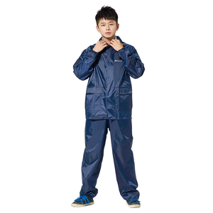[Twin Dragon] Minimalist Motorcycle Two-Piece Raincoat (Motorcycle Raincoat Suit ES) Size M Navy Blue