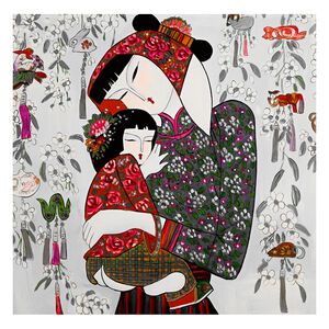 【御畫房】民俗系列三 國家一級畫師手繪油畫80×80cm(VF-184)