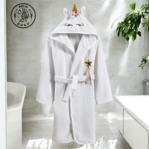 【Solo Vintage】Bathrobe Unicorn White