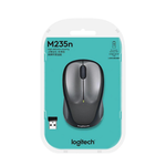 【 Logitech 羅技 】M235n 銀黑色 舒適手感 無線 滑鼠, , large