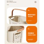 【AOTTO】大容量自由伸縮折疊髒衣籃附小籃-灰色(AS-204GR), , large