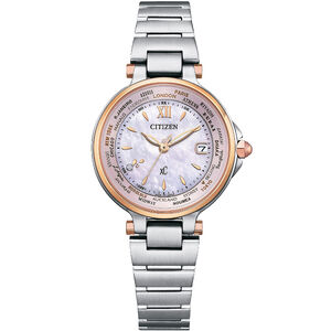 CITIZEN 星辰 XC 心蕊 光動能電波萬年曆女錶-29mm EC1011-62W