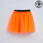 【SOLO Vintage】LCW Girls Orange Tulle Skirt Made in Turkey 3-4y , , large
