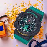 CASIO 卡西歐 G-SHOCK 復古錄音帶系列 雙顯手錶 GA-100MT-1A3, , large
