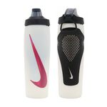 NIKE REFUEL BOTTLE 瓶蓋擠壓水壺 24OZ/709ml 運動水壺 便攜 防漏 黑銀 白黑 白紅 藍黑, , large