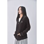(S) net質感棉質連帽黑色外套二手衣, , large