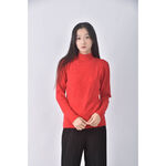 (S) 圓鑽紅色長袖上衣二手衣, , large