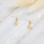 【Angel & Me】愛在 一起 & and s925 純銀 厚鍍 24k金 一對 耳環 耳夾 禮物, , large