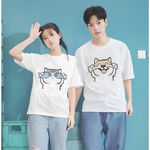 JZ TEE Cat & Shiba Inu-I Don't Look Unisex Tee, , large