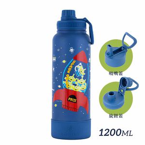 HOUSUXI 迪士尼-保冷保溫瓶(雙蓋組)1200ml-三眼怪