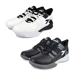 DIADORA迪亞多那 寬楦籃球男鞋 男運動鞋 寬腳板 耐用 保護後跟 輕量 彈力 吸震 減壓 緩震 耐磨 防滑 白 黑