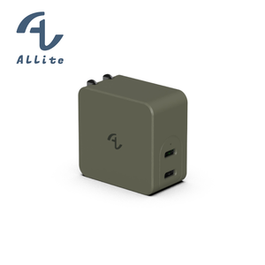 [萬摩科技]Allite GaN 氮化鎵雙口 USB-C 快充充電器｜抹茶歐雷色