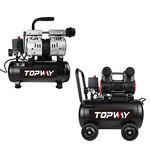 TOPWAY 無油式空壓機 9L 24L 雙缸 銅芯電機 110V/60Hz 壓縮機 靜音便攜 贈風槍風管 家用 工業, , large