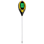 Soil testing instrument with four functions: light, pH, humidity, and temperature (including 9V battery)., , large