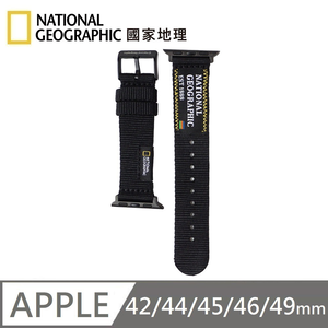 National Geographic 國家地理 Apple Watch Nato Slim Strap 潮流錶帶 適用 Apple Watch 42/44/45/46/49mm - 黑色