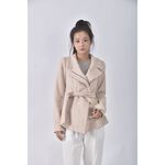 (S) 【安于晴Charlene私服】reiss質感羊毛杏色外套二手衣, , large
