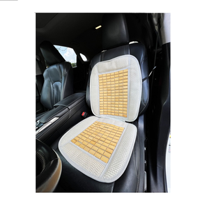 【CAR WAY】CAR WAY Bamboo Seat Cushion L-Shaped - Comfortable & Cool (Bamboo Mahjong Seat Cushion)