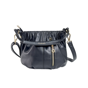 【lapagayo】高級訂製絲柔皮革斜背包-PI-0419A-2-09 黑色