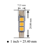 [PA LED] Mazda 3 6 CX3 CX5 保險絲型 3晶 SMD LED 化妝燈 白光 29MM, , large