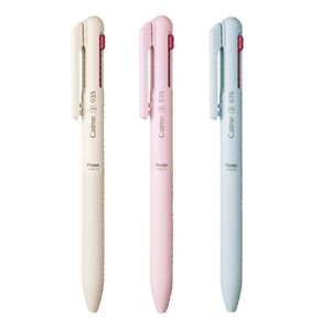 【 Pentel 飛龍 】 Calme靜暮 三色輕油性筆-黑+紅+藍 0.35mm /支 XBXAC33  -  多款可選