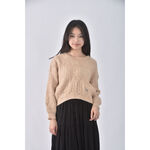 (XL) 質感V領杏色長袖上衣二手衣, , large
