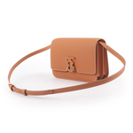 BURBERRY TB Logo 顆粒小牛皮斜背包/小款/焦糖色, , large