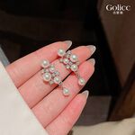 【Gulicc 】古莉可 耳環 法式 復古珍珠鋯石耳環, , large