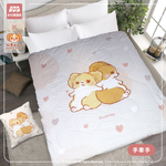 【多利寶寢具】柯基犬卡卡涼感紗冰晶涼被-手牽手, , large