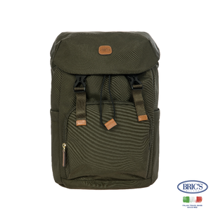 【Bric's】 X-collection 大開口旅行後背包 BXL40594 - 橄欖綠