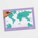Neon Scratch Map Coral, , large