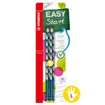 【德國天鵝STABILO】EASYgraph 人體工學思筆樂洞洞鉛筆-2支入右手HB粉紅(STB-50648-1), , large