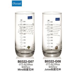 現貨 《銅板價 》刻度杯 Ocean Mind&Juice 牛奶杯 水杯 玻璃杯 2款/金益合drinkeat