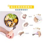 【美國 little.b】316不鏽鋼小寶石湯叉組II-小可愛(黃+粉) 湯匙 叉子 學習餐具 手握訓練 兒童餐具, , large