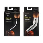 NIKE PRO ELITE 臂套 2.0 籃球臂套 防曬 單車袖套 抗UV DRI FIT 單入裝 N0003146, 127 白, large
